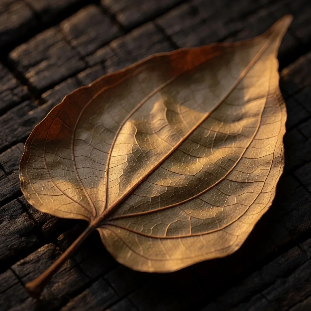 Botanical macro study on dark surface